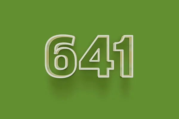 Número 641 Isolado Fundo Verde Para Seu Único Cartaz Venda — Fotografia de Stock