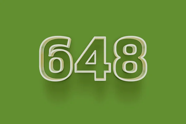 Number 648 Isolated Green Background Your Unique Selling Poster Promo — Stock Photo, Image