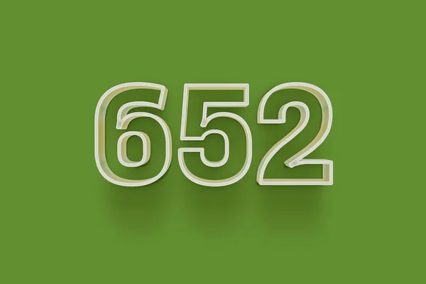 Number 652 Isolated Green Background Your Unique Selling Poster Promo — Stock Photo, Image