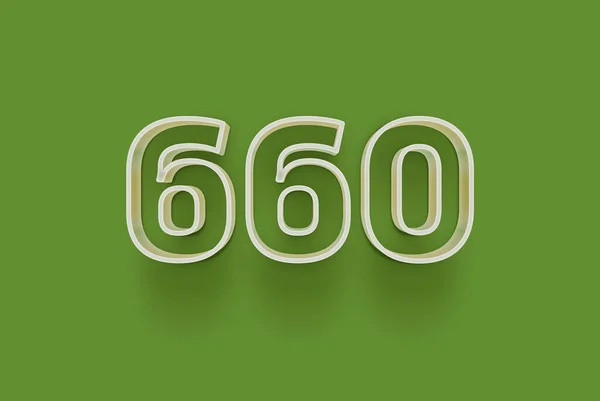 Numero 660 Isolato Sfondo Verde Tuo Poster Vendita Unico Sconto — Foto Stock