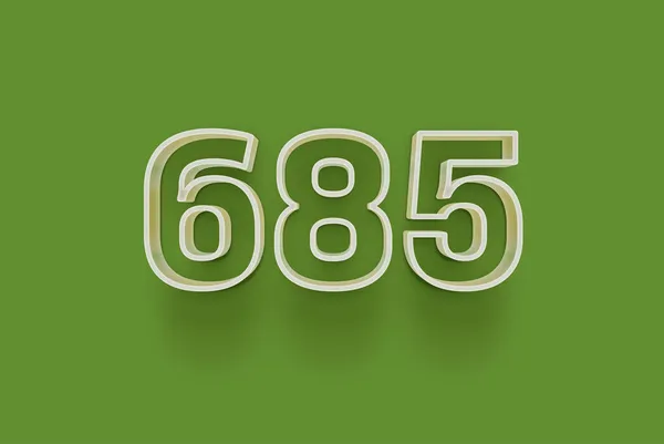 Number 685 Isolated Green Background Your Unique Selling Poster Promo — Stock Photo, Image