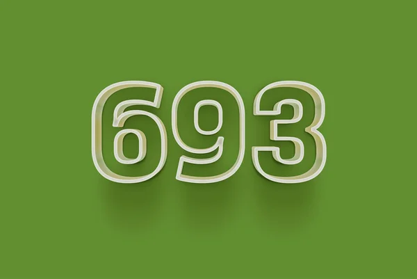 Αριθμός 693 Είναι Απομονωμένη Πράσινο Φόντο Για Μοναδική Αφίσα Πώλησης — Φωτογραφία Αρχείου