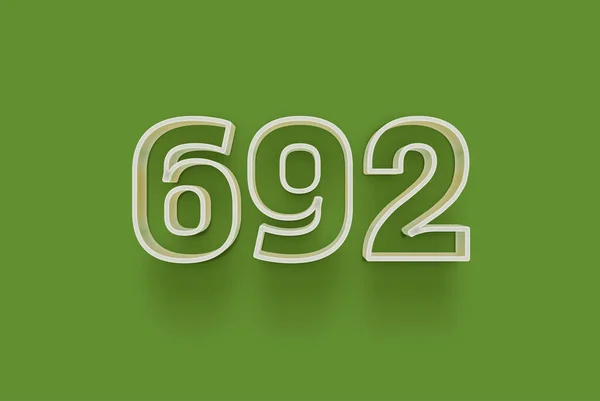 Nummer 692 Ist Auf Grünem Hintergrund Isoliert Für Ihr Einzigartiges — Stockfoto