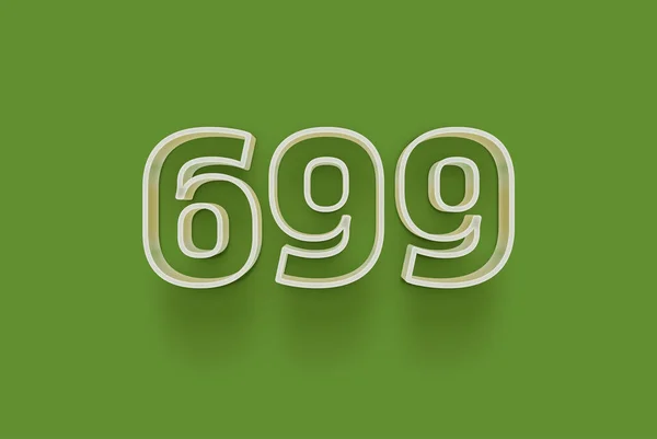 Номер 699 Изолирован Зеленом Фоне Вашего Уникального Рекламного Плаката Скидка — стоковое фото