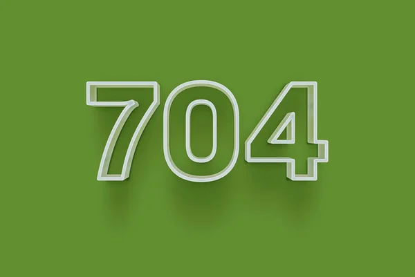 Número 704 Está Aislado Fondo Verde Para Oferta Única Venta —  Fotos de Stock