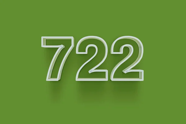 Номер 722 Ізольований Зеленому Тлі Вашої Унікальної Пропозиції Продажу Плакату — стокове фото