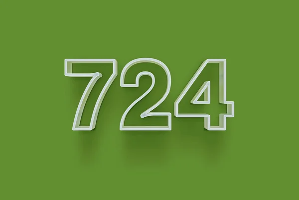 Numéro 724 Est Isolé Sur Fond Vert Pour Votre Vente — Photo