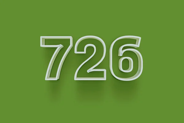 Number 726 Isolated Green Background Your Unique Selling Poster Promo — Stock Photo, Image