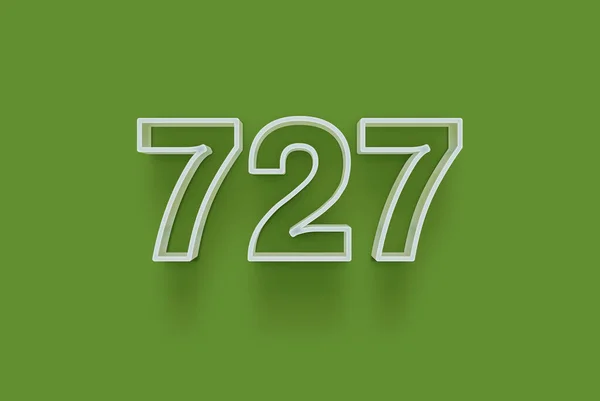 3D番号727は あなたのユニークな販売ポスタープロモーション割引特別販売ショッピングオファー バナー広告ラベル クリスマスを楽しむ クーポンなどのクリスマス販売のための緑の背景に隔離されています — ストック写真