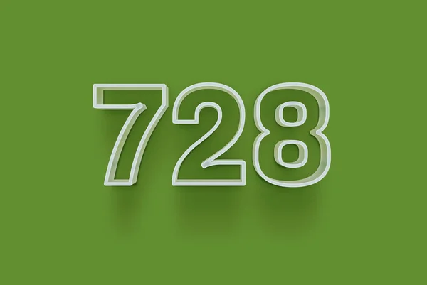 Number 728 Isolated Green Background Your Unique Selling Poster Promo — Stock Photo, Image