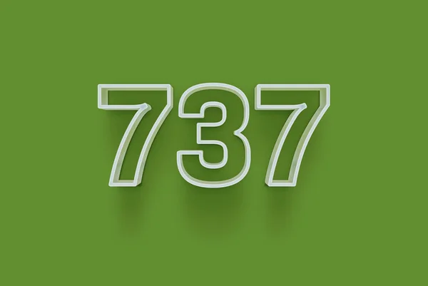 Number 737 Isolated Green Background Your Unique Selling Poster Promo — Stock Photo, Image