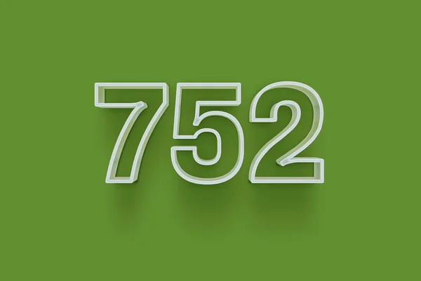 Номер 752 Выделен Зеленом Фоне Вашего Уникального Рекламного Плаката Скидка — стоковое фото