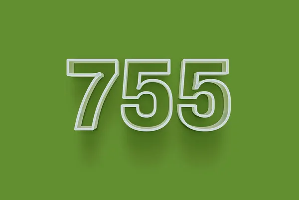 Number 755 Isolated Green Background Your Unique Selling Poster Promo — Stock Photo, Image