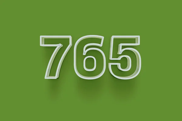Nummer 765 Ist Auf Grünem Hintergrund Isoliert Für Ihr Einzigartiges — Stockfoto