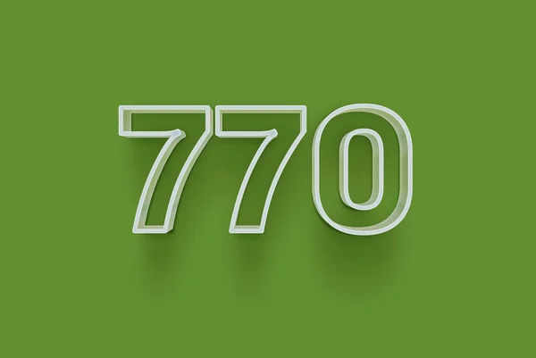 Número 770 Isolado Fundo Verde Para Seu Único Cartaz Venda — Fotografia de Stock