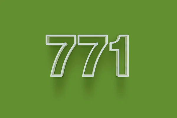 Number 771 Isolated Green Background Your Unique Selling Poster Promo — Stock Photo, Image