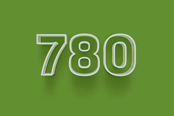 Numero 780 Isolato Sfondo Verde Tuo Poster Vendita Unico Sconto — Foto Stock