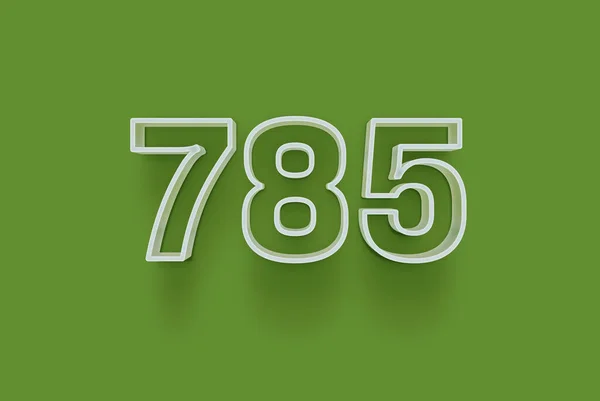 Номер 785 Изолирован Зеленом Фоне Вашего Уникального Рекламного Плаката Скидка — стоковое фото
