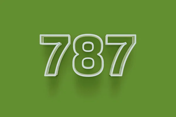 Nummer 787 Ist Auf Grünem Hintergrund Isoliert Für Ihr Einzigartiges — Stockfoto