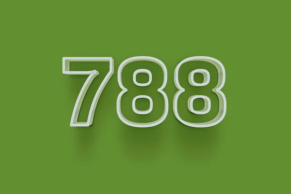 Numer 788 Jest Izolowany Zielonym Tle Dla Unikalnej Sprzedaży Plakat — Zdjęcie stockowe