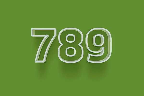 789 Numara Yeşil Arka Planda Indirimli Poster Indirimi Için Özel — Stok fotoğraf
