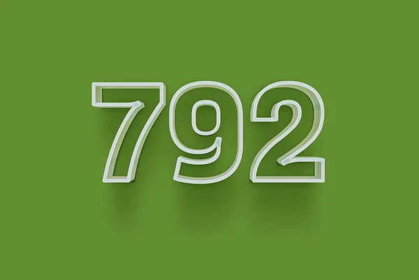 Numero 792 Isolato Sfondo Verde Tuo Poster Vendita Unico Sconto — Foto Stock