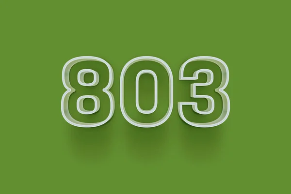 Número 803 Isolado Fundo Verde Para Seu Único Cartaz Venda — Fotografia de Stock