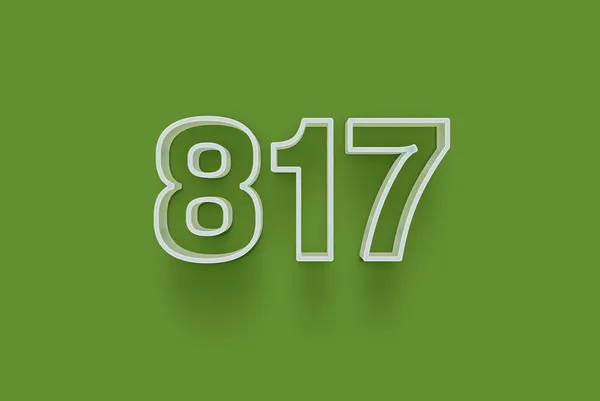 Nummer 817 Isolerad Grön Bakgrund För Din Unika Försäljning Affisch — Stockfoto