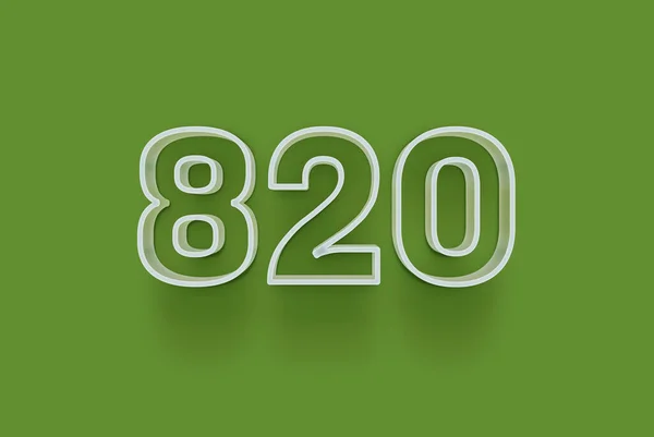 Nummer 820 Ist Auf Grünem Hintergrund Isoliert Für Ihr Einzigartiges — Stockfoto