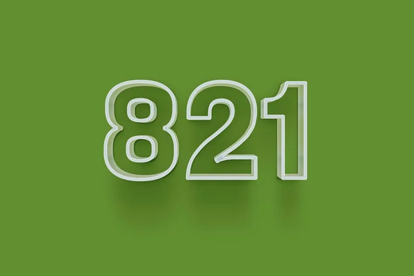 Número 821 Está Aislado Fondo Verde Para Oferta Única Compra —  Fotos de Stock