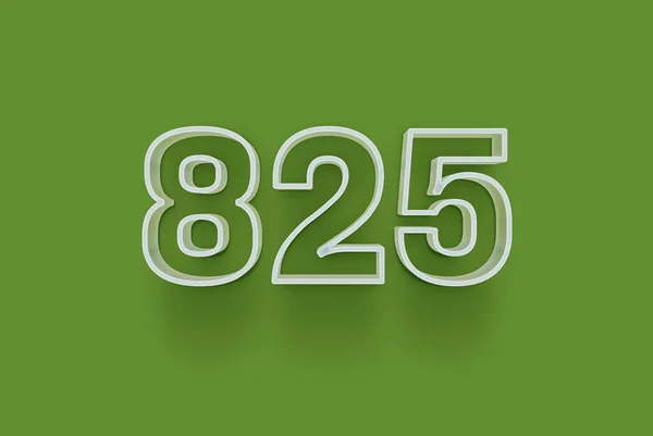 Номер 825 Изолирован Зеленом Фоне Вашего Уникального Рекламного Плаката Скидка — стоковое фото