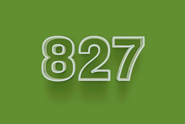 Nummer 827 Isolerad Grön Bakgrund För Din Unika Försäljning Affisch — Stockfoto