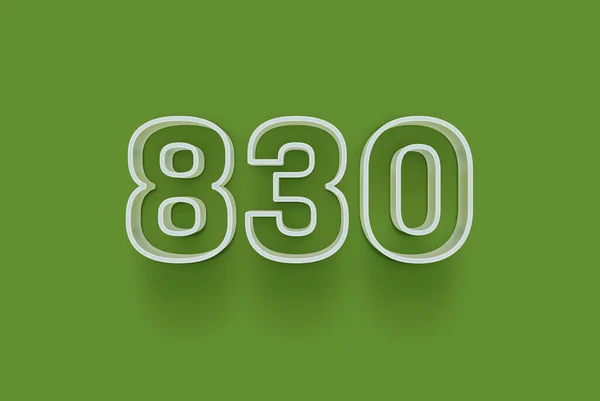 Номер 830 Выделен Зеленом Фоне Вашего Уникального Рекламного Плаката Скидка — стоковое фото