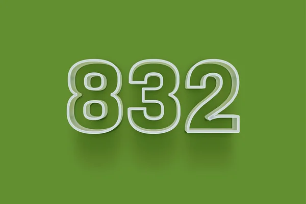 Szám 832 Elszigetelt Zöld Háttér Egyedülálló Eladási Poszter Promo Kedvezmény — Stock Fotó