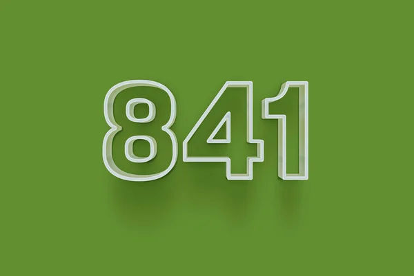 Numer 841 Jest Izolowany Zielonym Tle Dla Unikalnej Sprzedaży Plakat — Zdjęcie stockowe