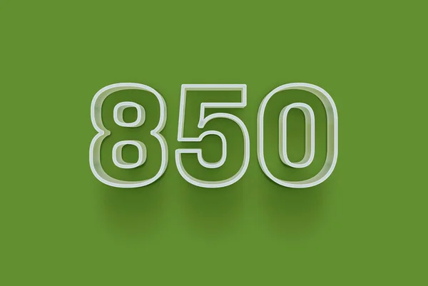 Numero 850 Isolato Sfondo Verde Tuo Poster Vendita Unico Sconto — Foto Stock