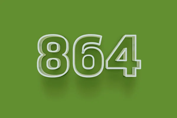 Номер 864 Изолирован Зеленом Фоне Вашего Уникального Рекламного Плаката Скидка — стоковое фото