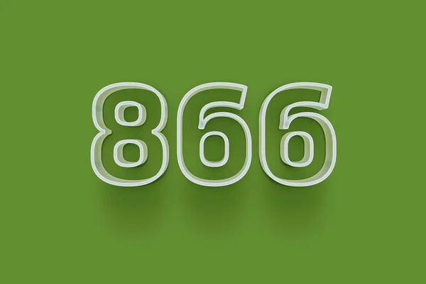 Number 866 Isolated Green Background Your Unique Selling Poster Promo — Stock Photo, Image