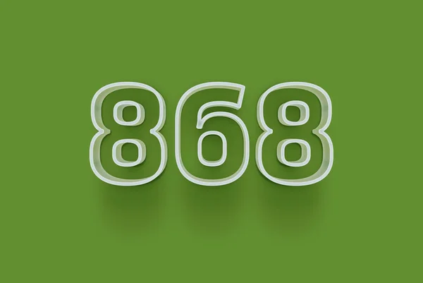 Number 868 Isolated Green Background Your Unique Selling Poster Promo — Stock Photo, Image