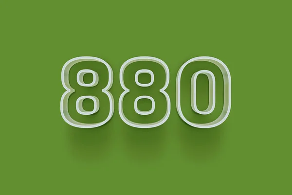 Numer 880 Jest Izolowany Zielonym Tle Dla Unikalnej Sprzedaży Plakat — Zdjęcie stockowe