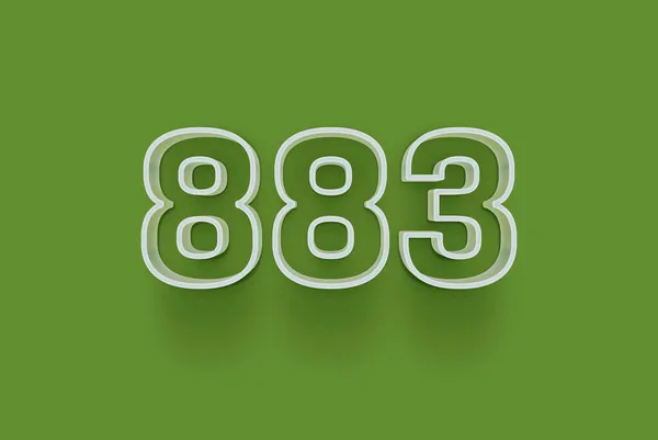 Номер 883 Изолирован Зеленом Фоне Вашего Уникального Рекламного Плаката Скидка — стоковое фото