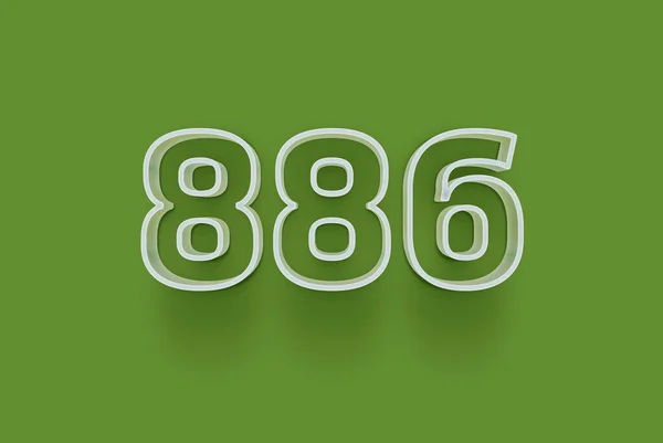 Numer 886 Jest Izolowany Zielonym Tle Dla Unikalnej Sprzedaży Plakat — Zdjęcie stockowe