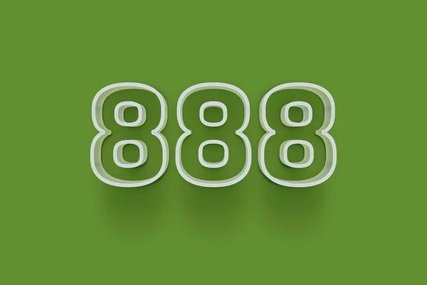 Número 888 Isolado Fundo Verde Para Seu Único Cartaz Venda — Fotografia de Stock