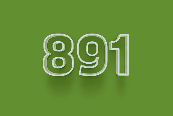 Número 891 Isolado Fundo Verde Para Seu Único Cartaz Venda — Fotografia de Stock
