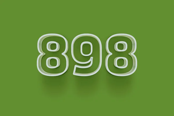 Nummer 898 Isolerad Grön Bakgrund För Din Unika Försäljning Affisch — Stockfoto