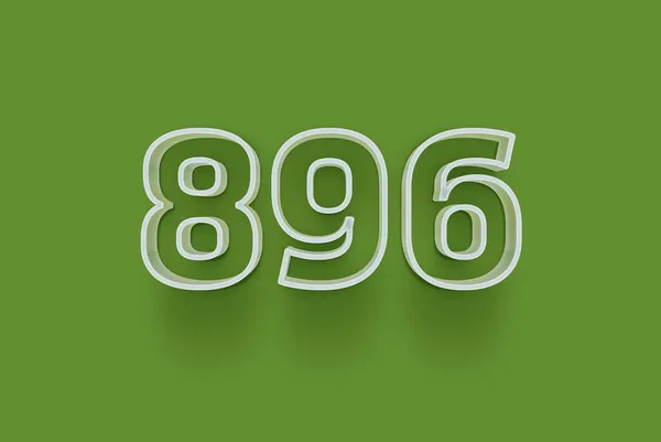 Номер 896 Изолирован Зеленом Фоне Вашего Уникального Рекламного Плаката Скидка — стоковое фото