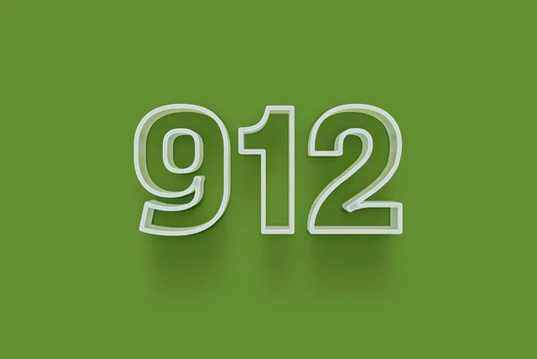 Numer 912 Jest Izolowany Zielonym Tle Dla Unikalnej Sprzedaży Plakat — Zdjęcie stockowe