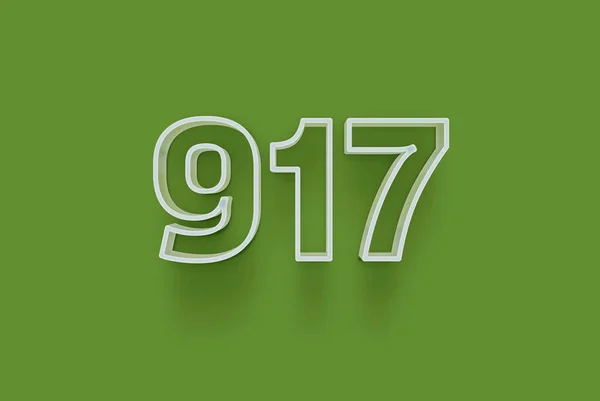 Номер 917 Ізольований Зеленому Тлі Вашої Унікальної Продажу Плакат Промо — стокове фото