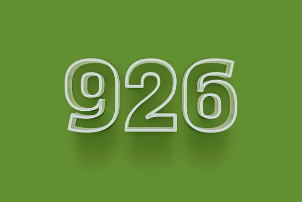 Szám 926 Elszigetelt Zöld Háttér Egyedülálló Eladási Poszter Promo Kedvezmény — Stock Fotó