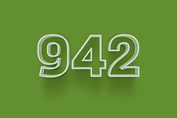 Szám 942 Elszigetelt Zöld Háttér Egyedülálló Eladási Poszter Promo Kedvezmény — Stock Fotó